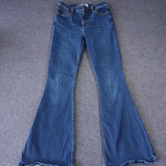 Hollister Denim - Hollister High-Rise Flare Jeans Dark Wash Blue W29 8R Bell Bottoms